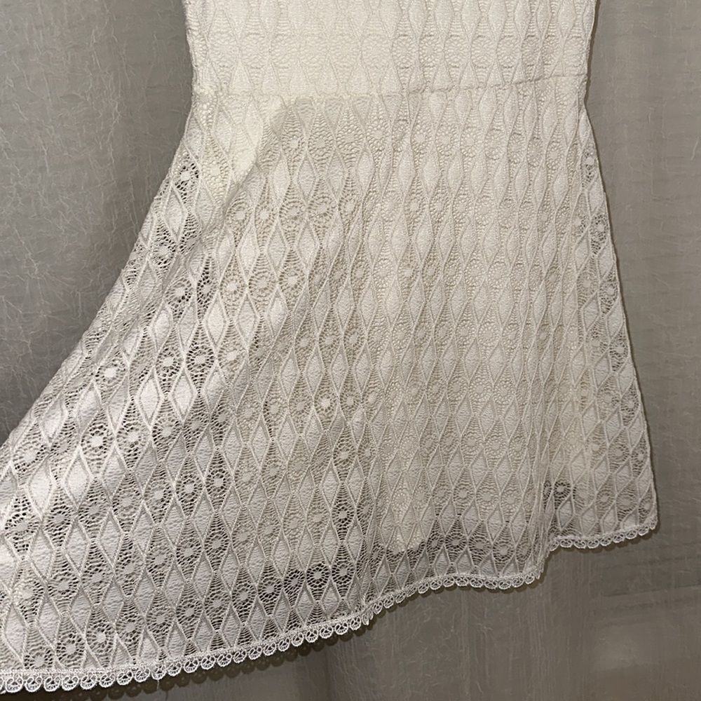 Blackout S Ivory Cap Sleeve Lace A-Line Dress - Picture 5 of 12